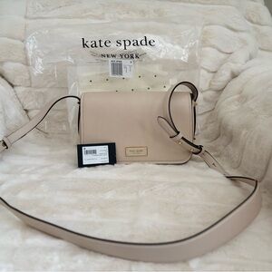 Brand New Kate Spade Liv Pebbled Leather Handbag - Milk glass